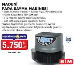 MADENİ PARA SAYMA MAKİNESİ